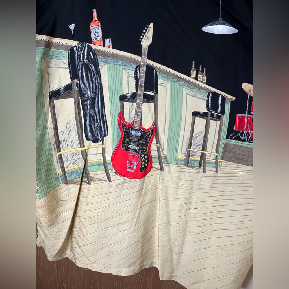 Tori Richard Honolulu Band Drum set‎ Bar Button Up Shirt Size XXL NWT